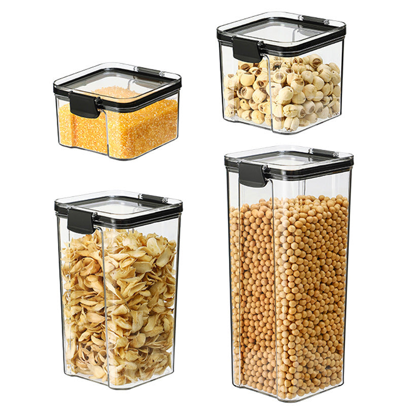 Square Transparent Storage Jar