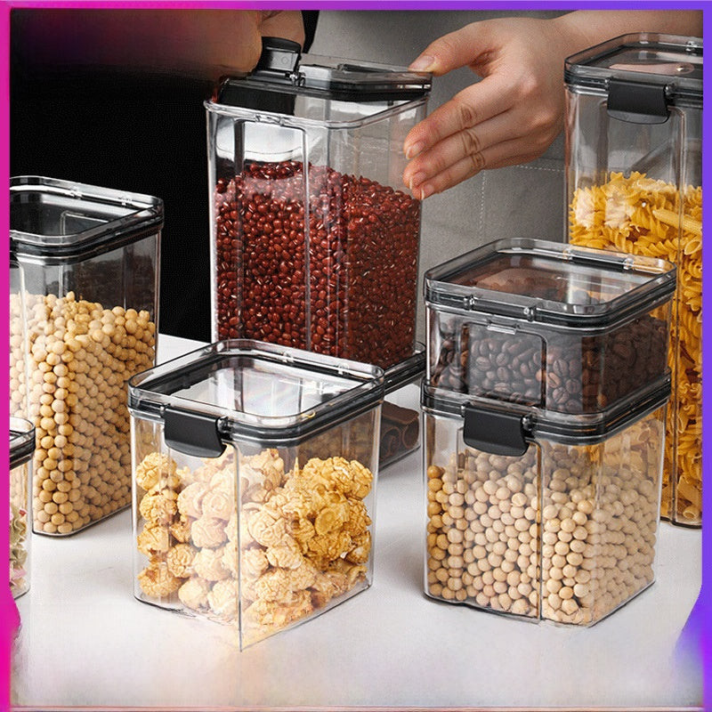 Square Transparent Storage Jar