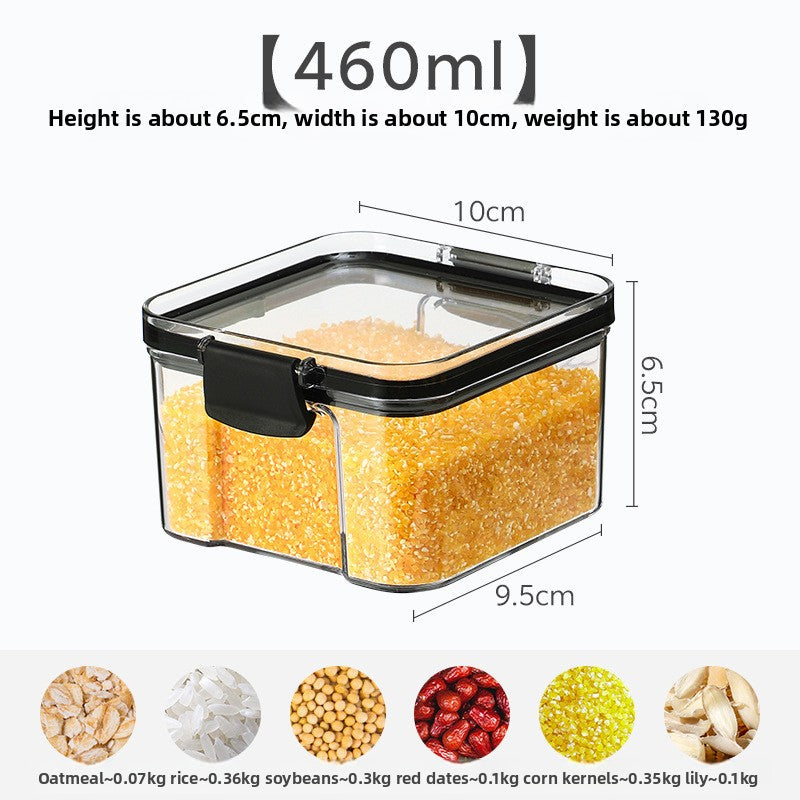 Square Transparent Storage Jar