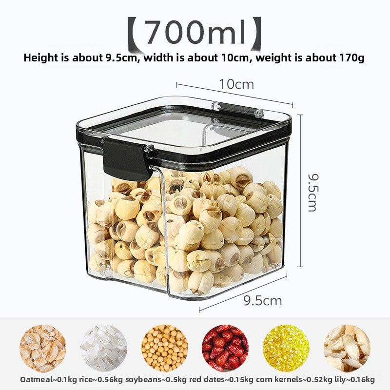 Square Transparent Storage Jar