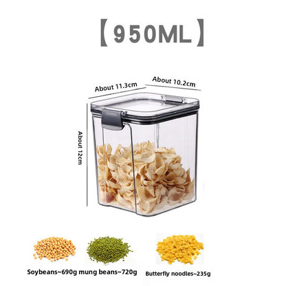 Square Transparent Storage Jar