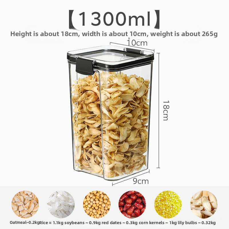 Square Transparent Storage Jar