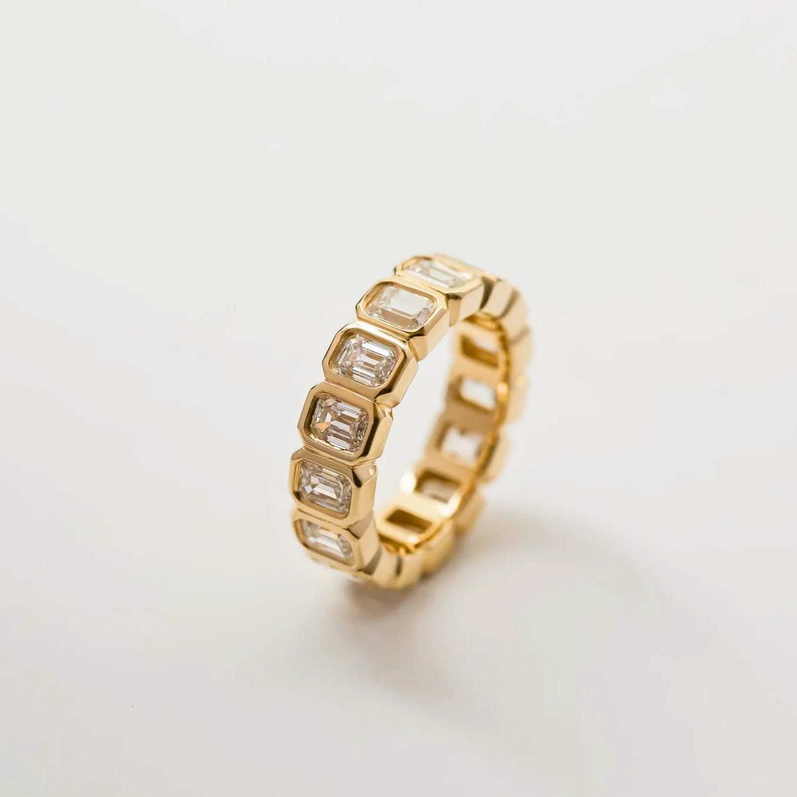 Square Zircon Inlaid Ring
