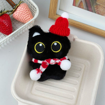 Squeaky Plush Cat Keychain Pendant