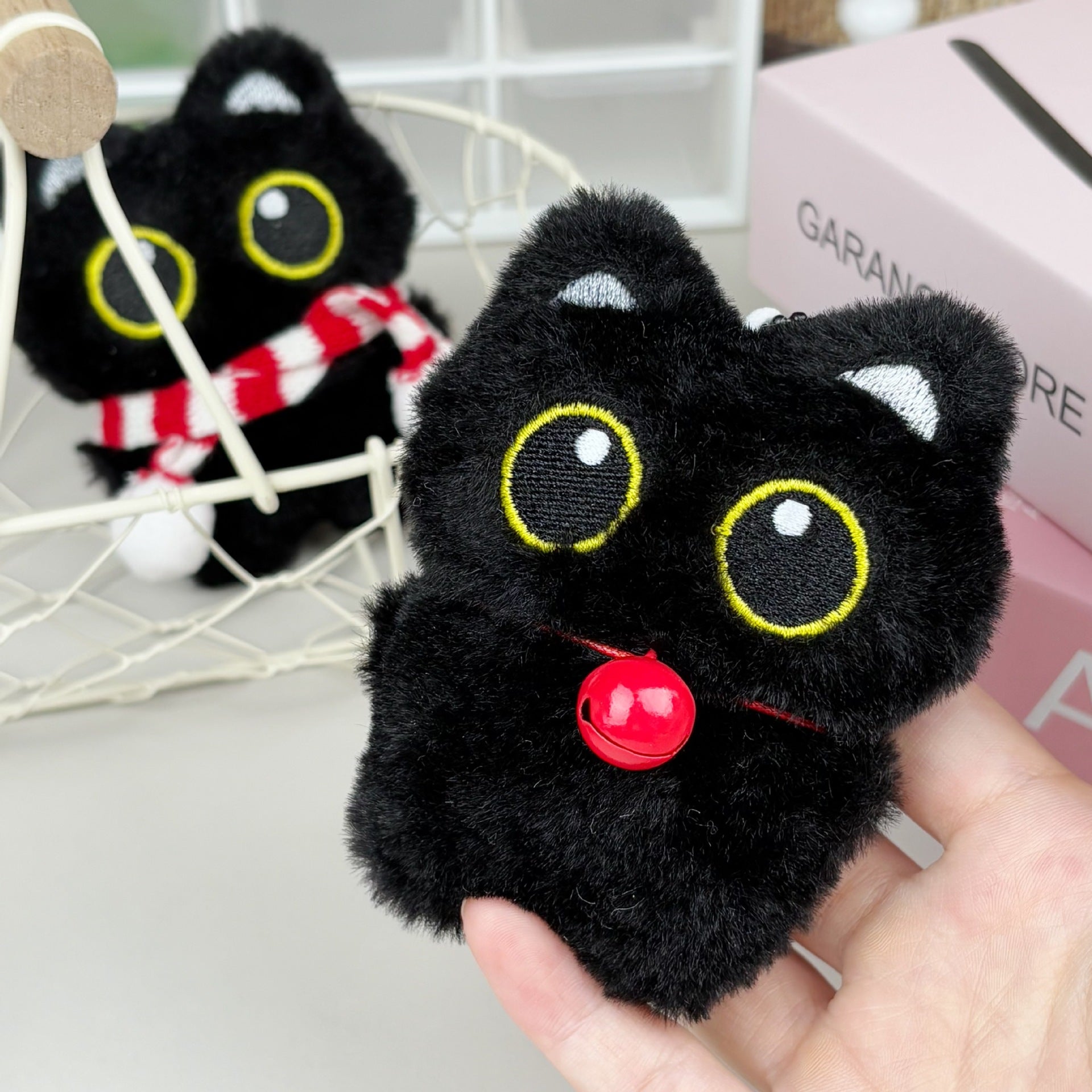 Squeaky Plush Cat Keychain Pendant