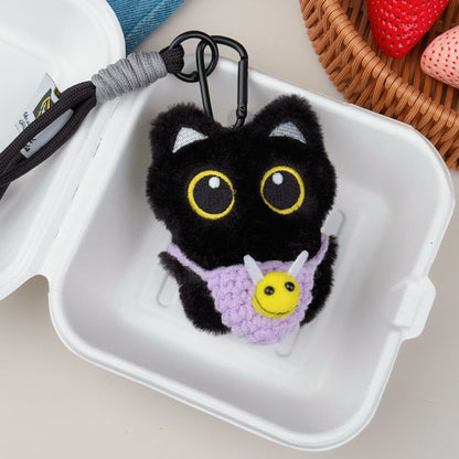 Squeaky Plush Cat Keychain Pendant