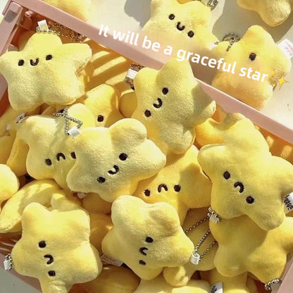Squeaky Plush Star Keychain