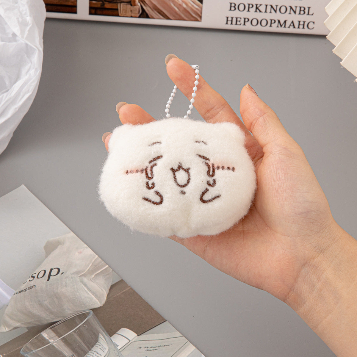 Squeaky Plush Toy Doll, Stuffed Animal Pendant