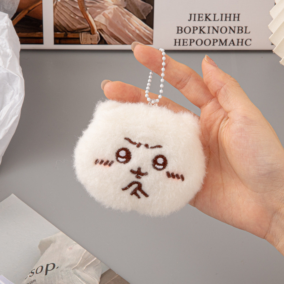 Squeaky Plush Toy Doll, Stuffed Animal Pendant