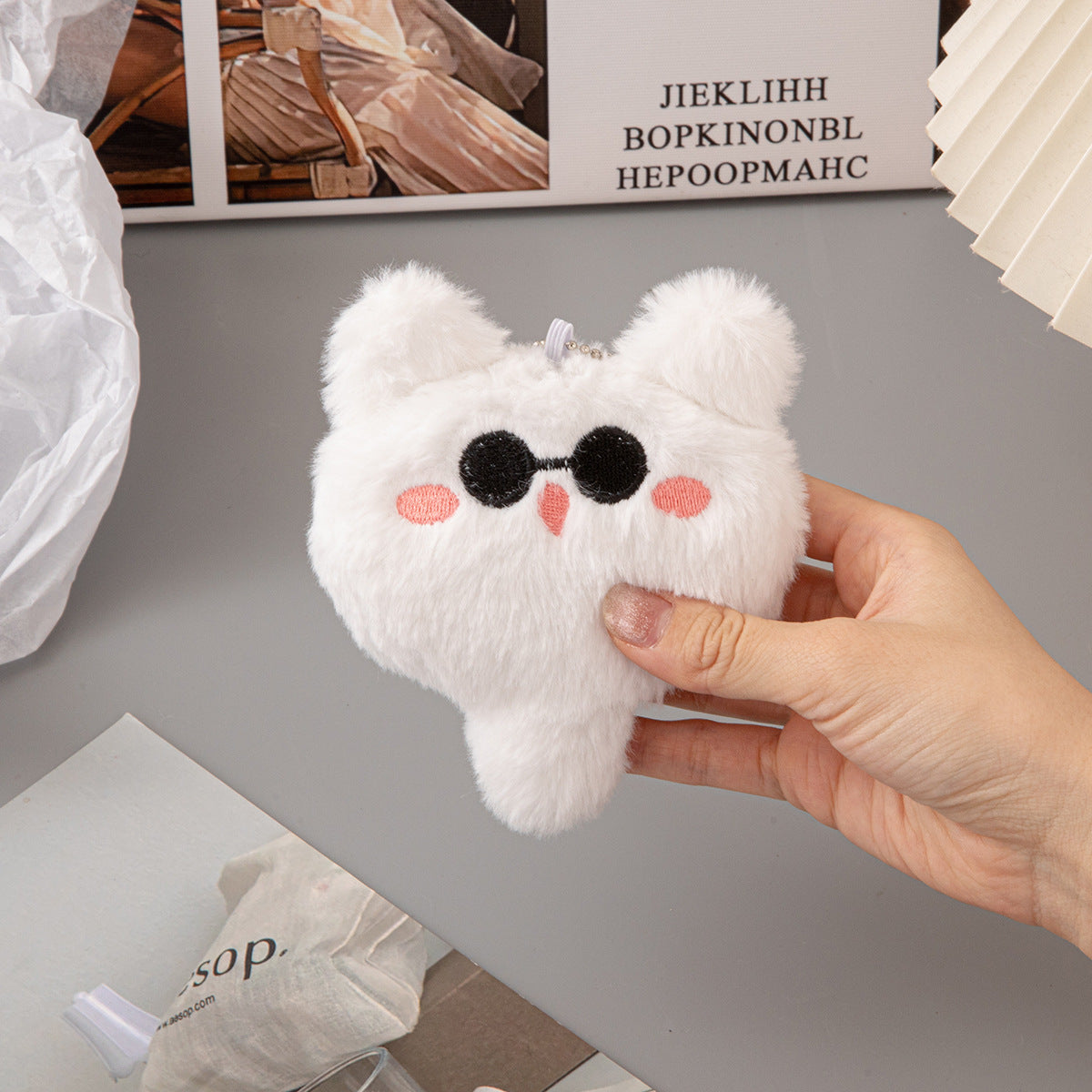 Squeaky Plush Toy Doll, Stuffed Animal Pendant