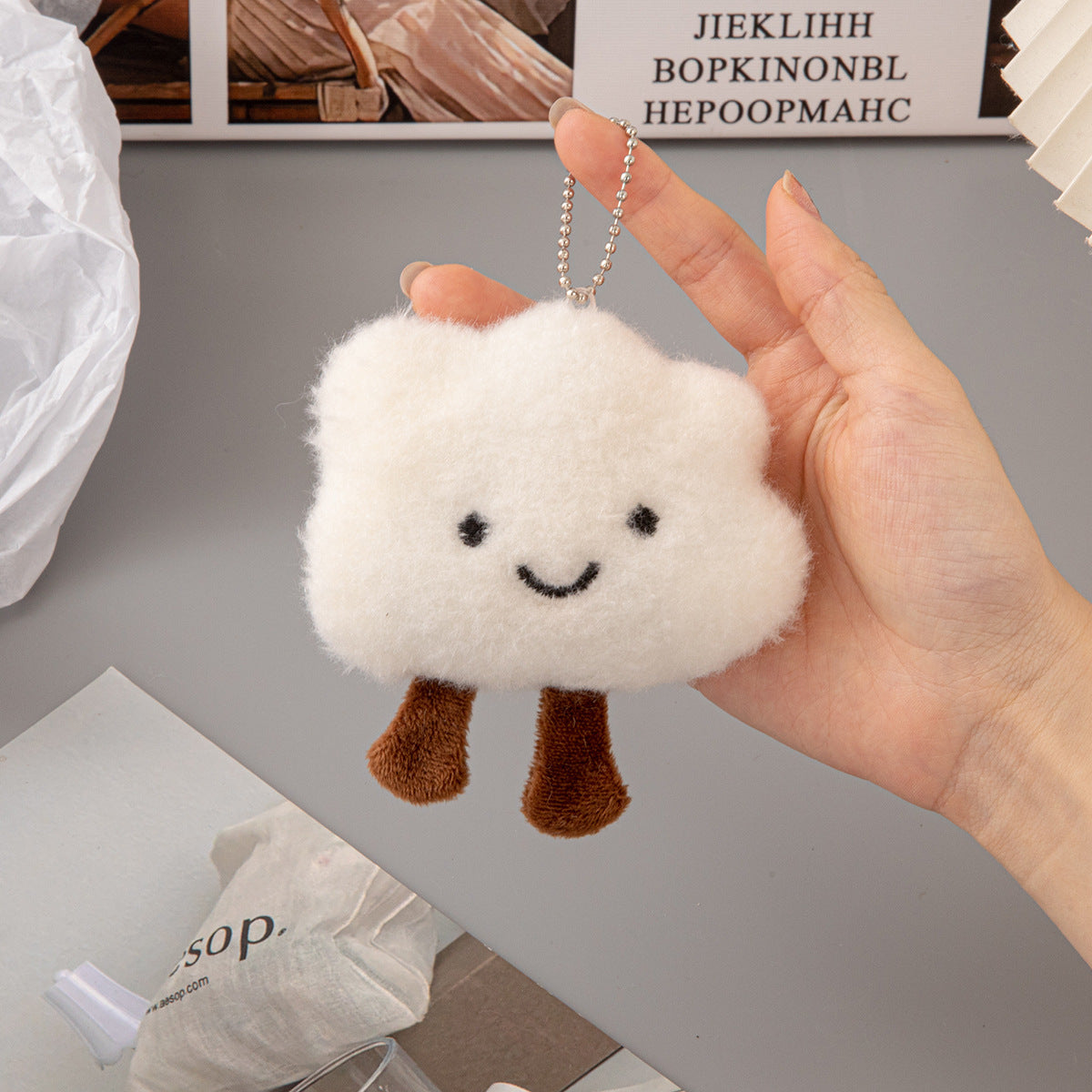 Squeaky Plush Toy Doll, Stuffed Animal Pendant