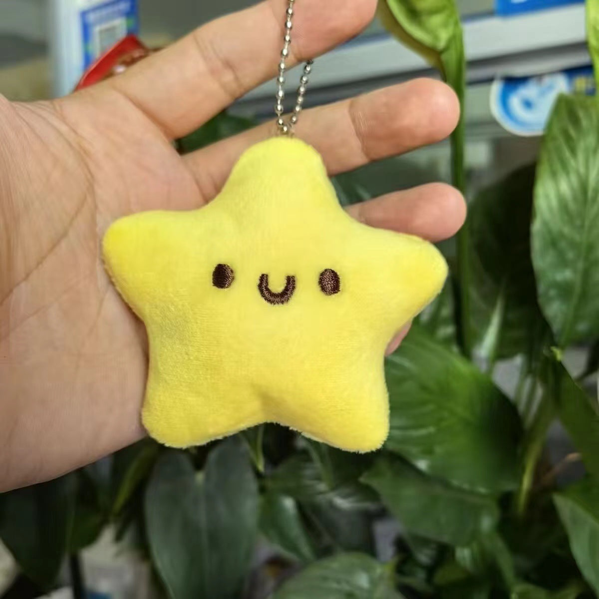 Squeaky Star Plush Keychain Pendant
