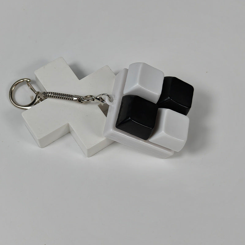 Squeeze the cube keychain