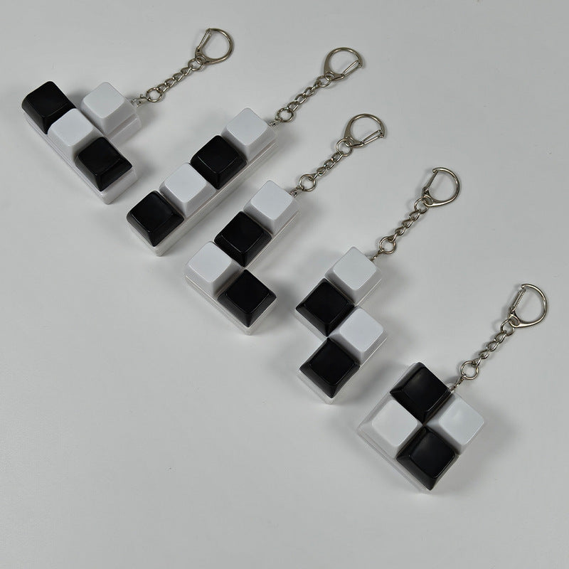 Squeeze the cube keychain