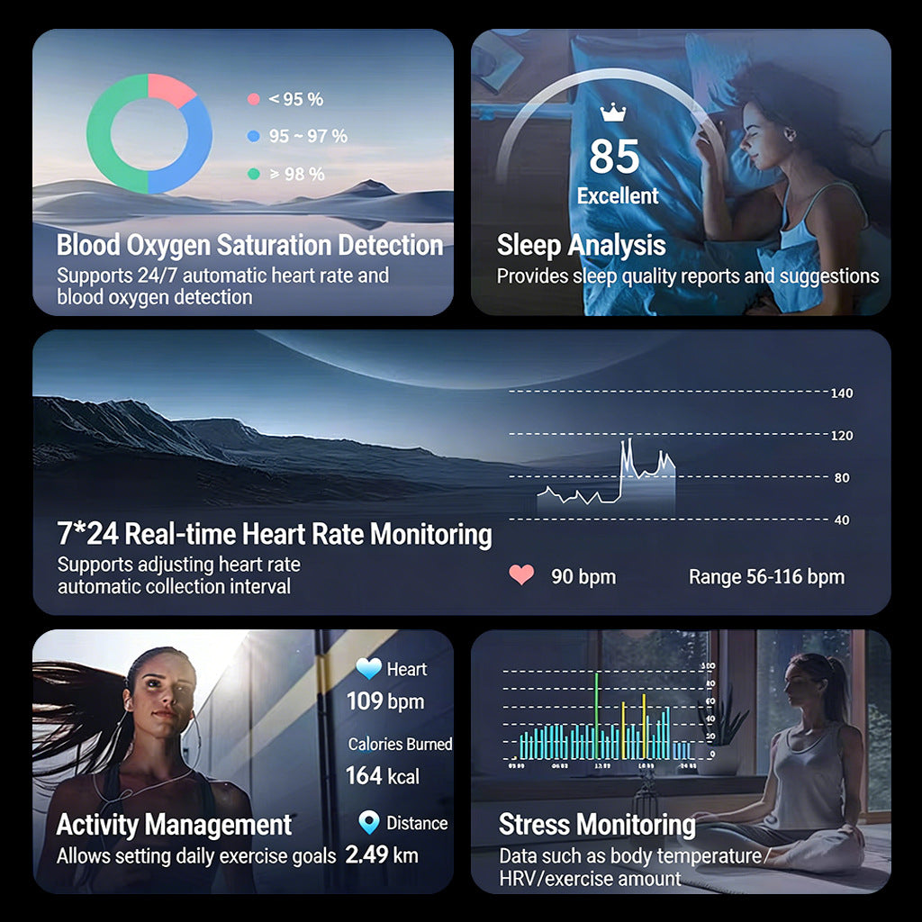 SR16 Smart Ring with Health Monitoring