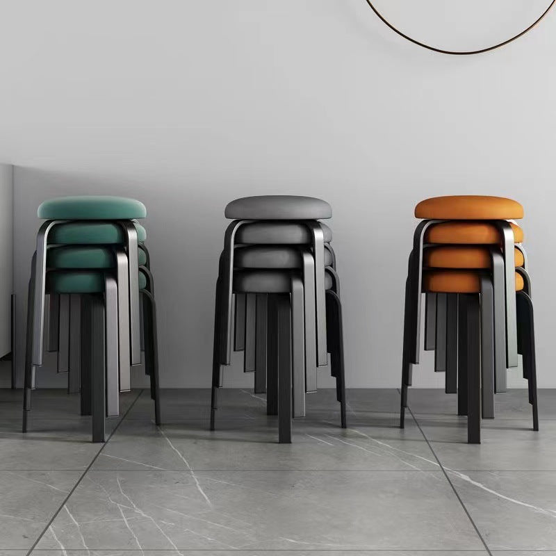 Stackable Italian Design Metal Stool