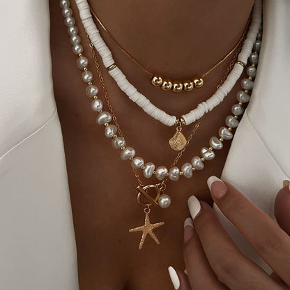 Stackable Soft Ceramic Beaded Necklace