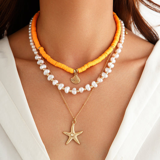 Stackable Soft Ceramic Beaded Necklace
