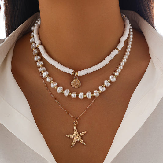 Stackable Soft Ceramic Beaded Necklace