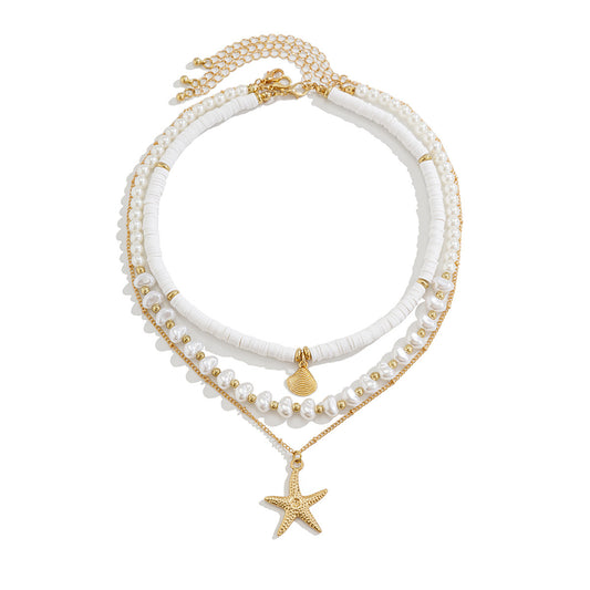 Stackable Soft Ceramic Beaded Necklace