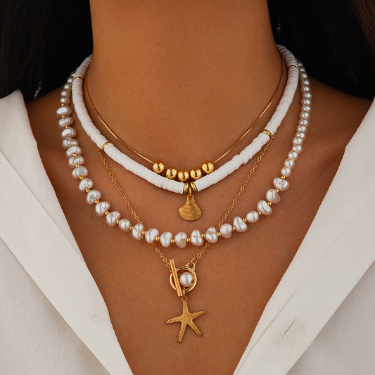Stackable Soft Ceramic Beaded Necklace