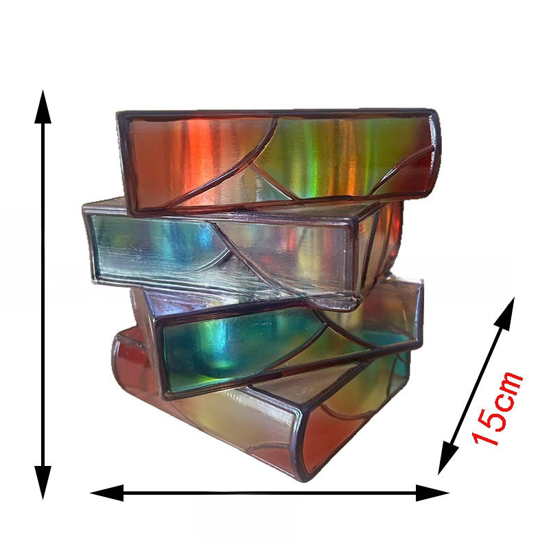 Stacked Books Resin Flower Pot Desktop Ornament