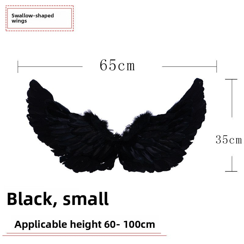 Stage performance with feather wings