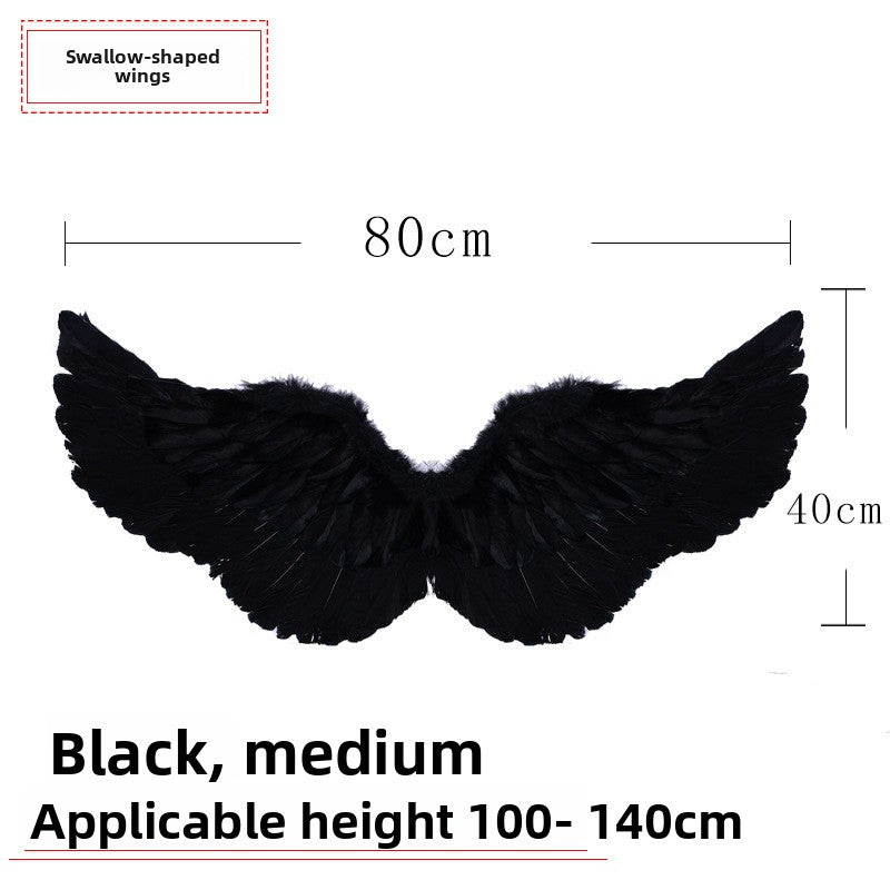 Stage performance with feather wings