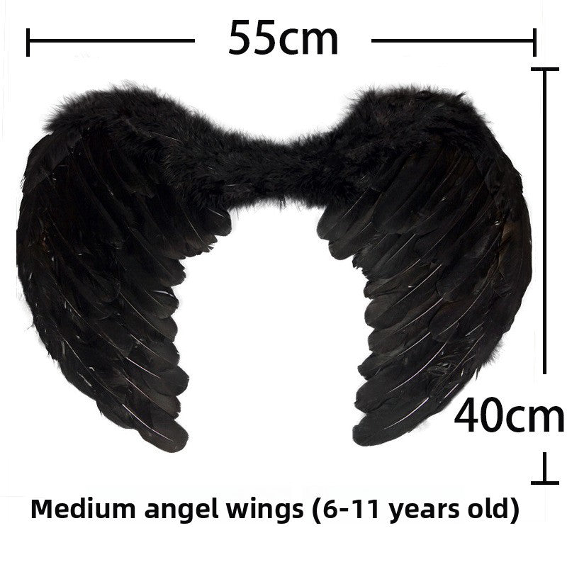 Stage performance with feather wings