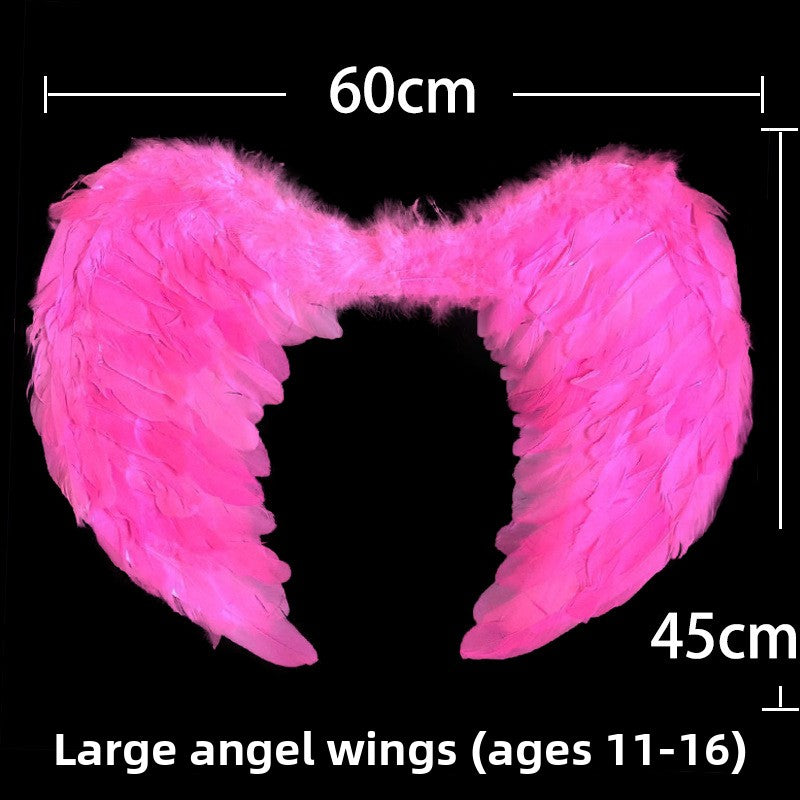 Stage performance with feather wings