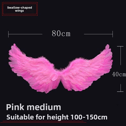 Stage performance with feather wings
