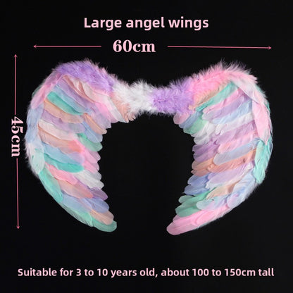 Stage performance with feather wings