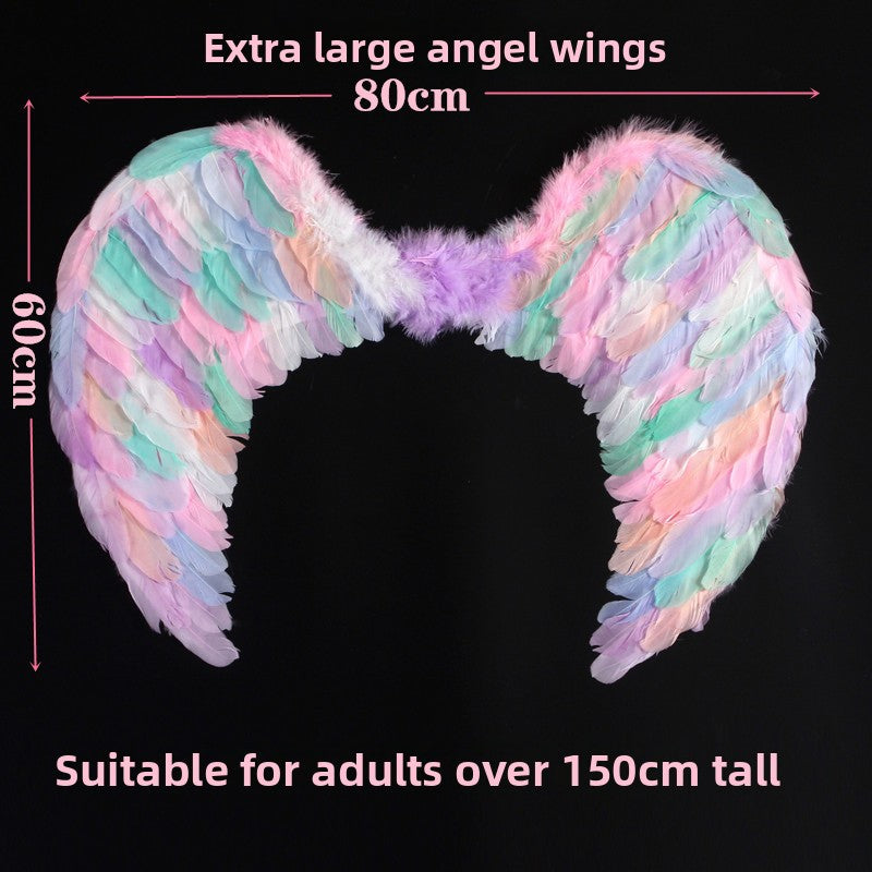 Stage performance with feather wings