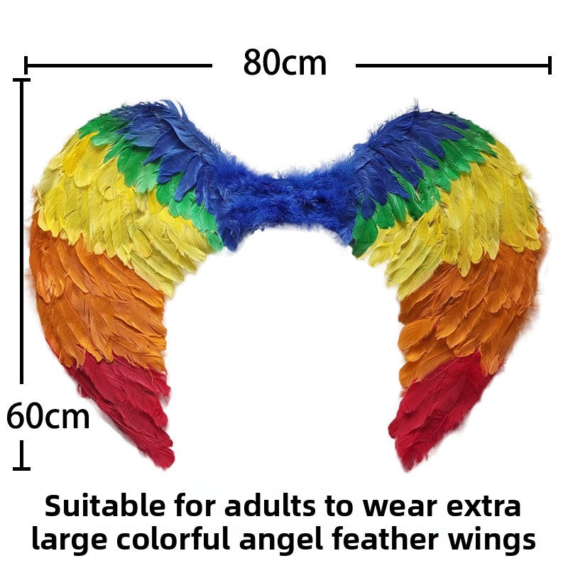 Stage performance with feather wings
