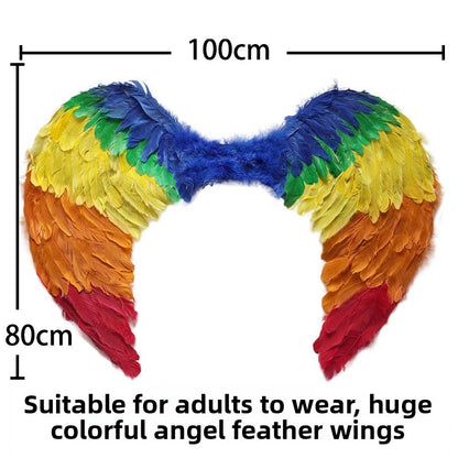 Stage performance with feather wings