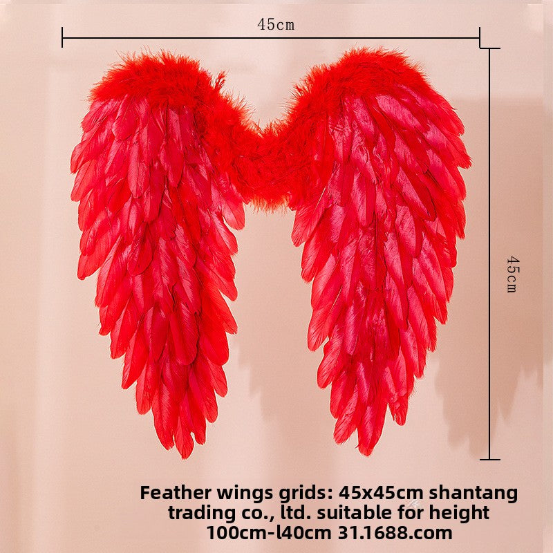 Stage performance with feather wings
