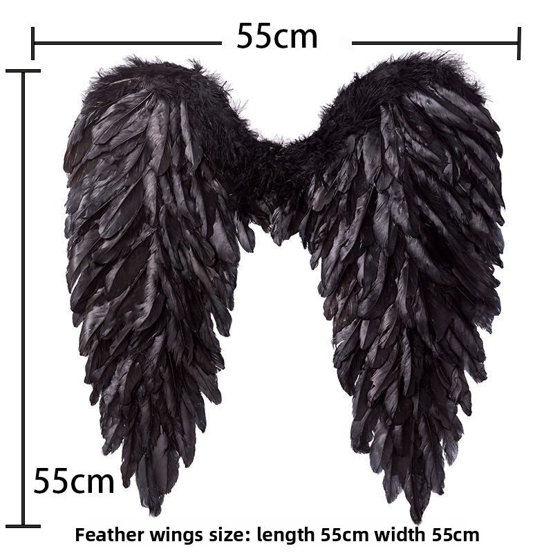 Stage performance with feather wings