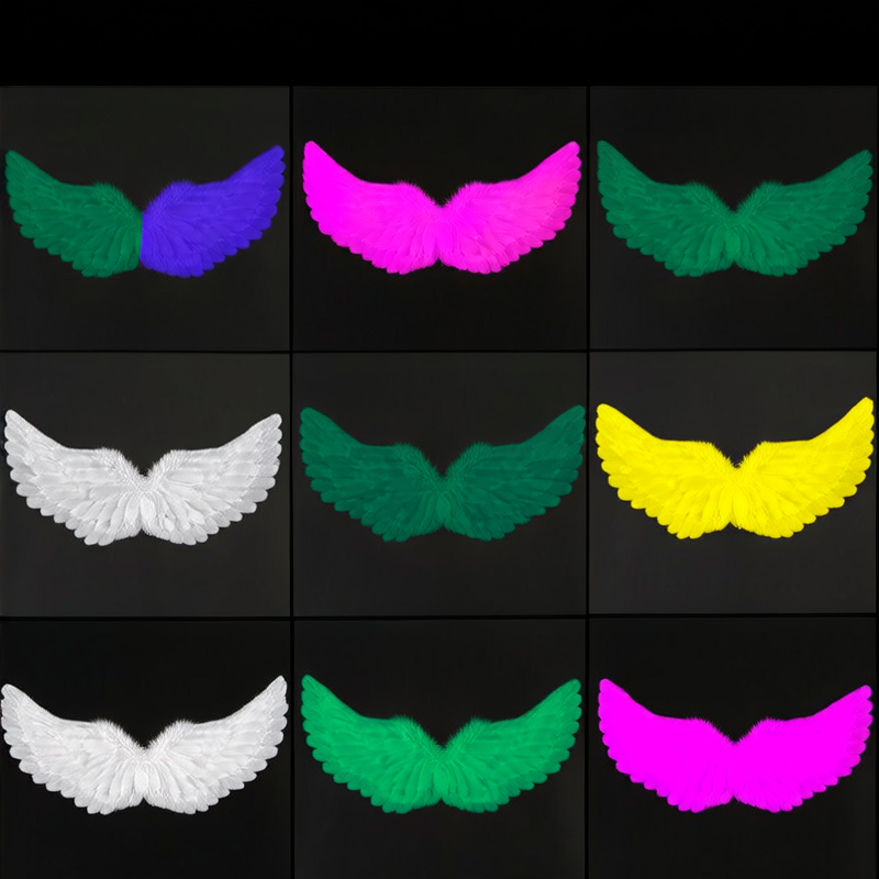 Stage performance with feather wings