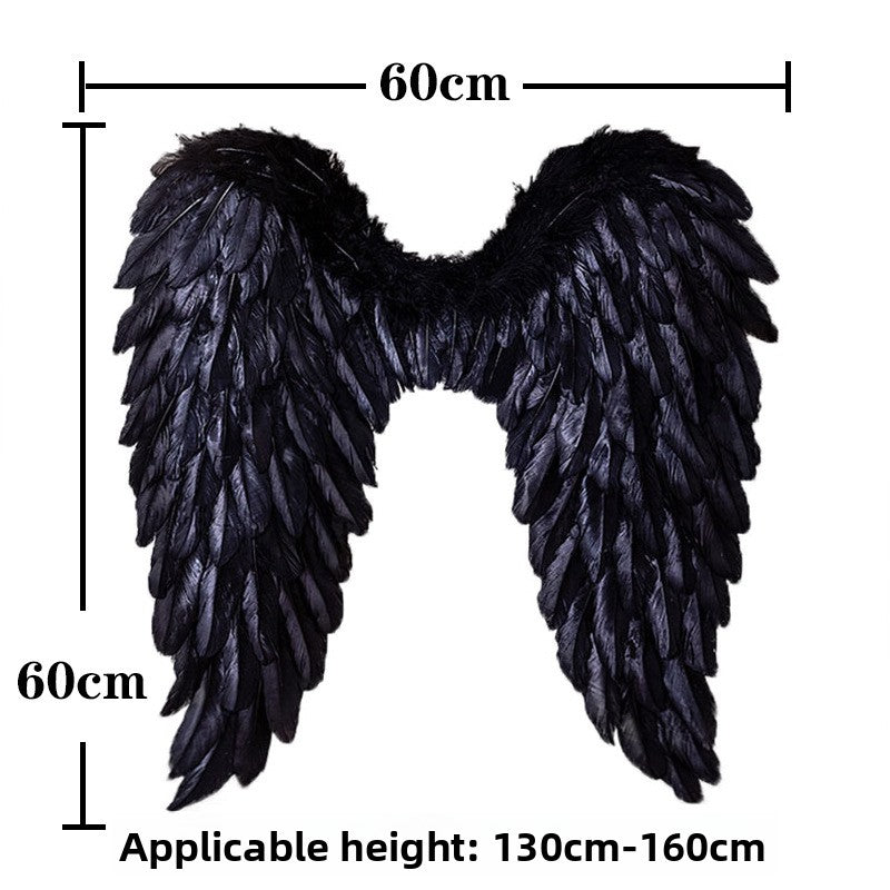 Stage performance with feather wings