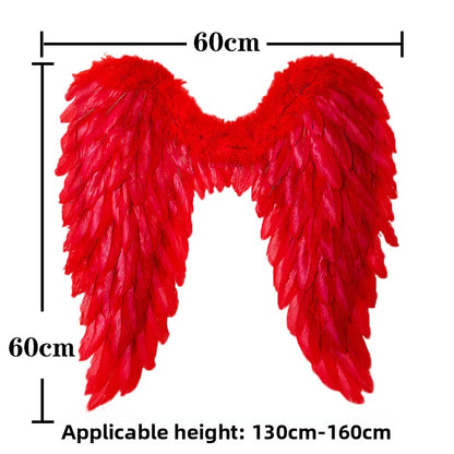 Stage performance with feather wings