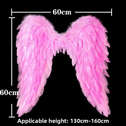 Stage performance with feather wings