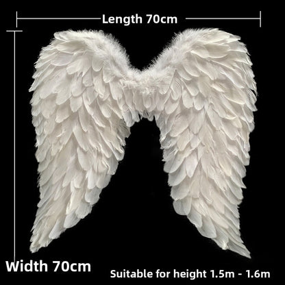 Stage performance with feather wings
