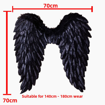 Stage performance with feather wings
