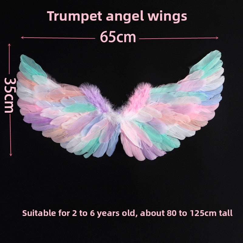Stage performance with feather wings