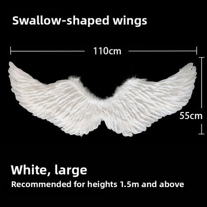 Stage performance with feather wings