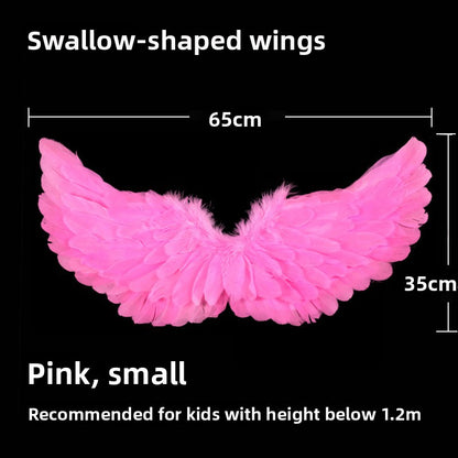 Stage performance with feather wings