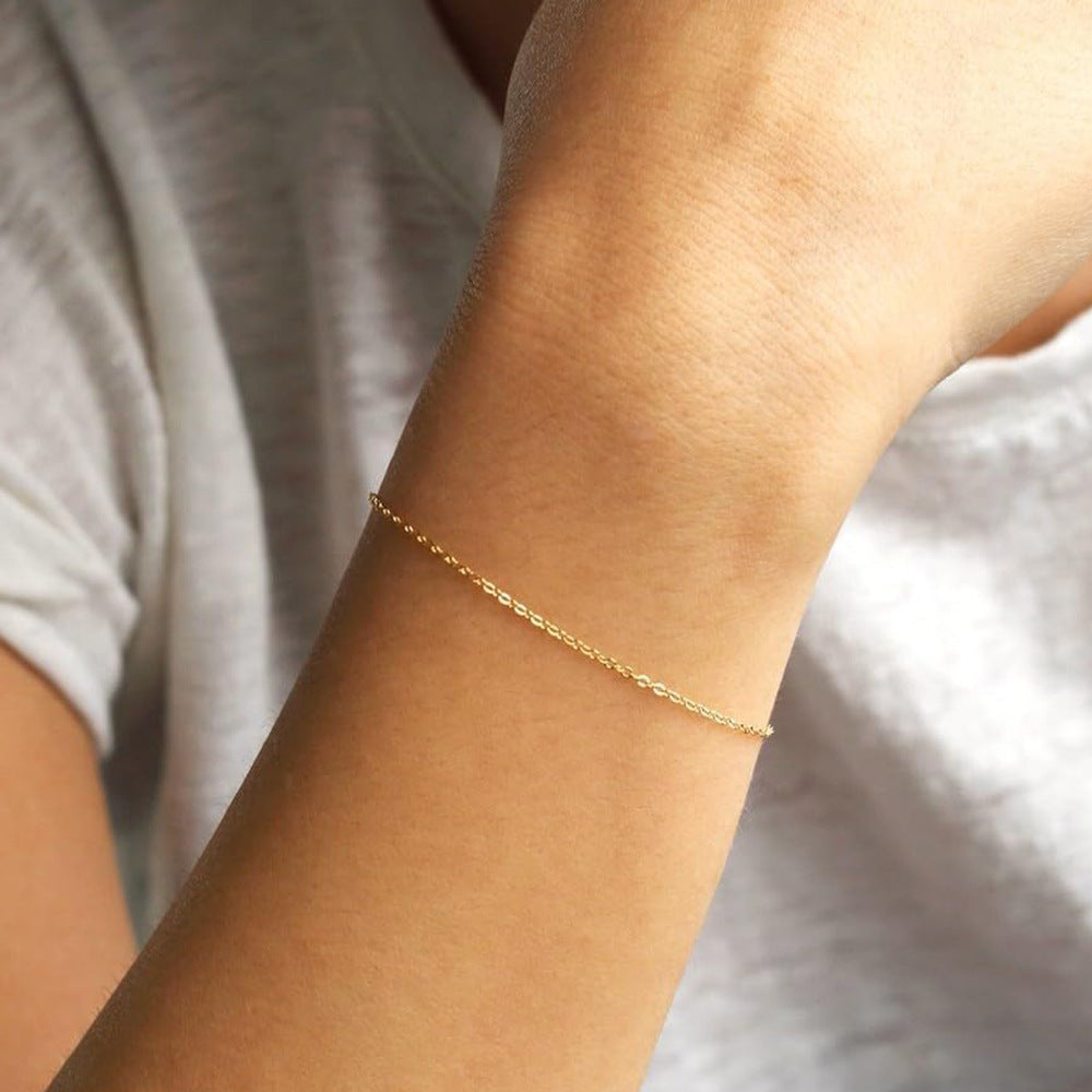 Stainless steel 18K gold-plated bracelet