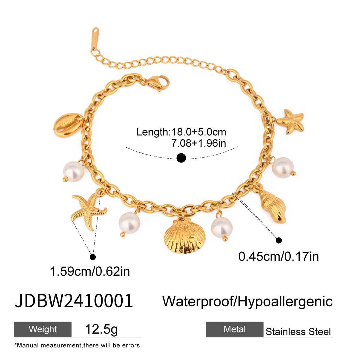 Stainless Steel 18K Gold Plated Bracelet Jewelry