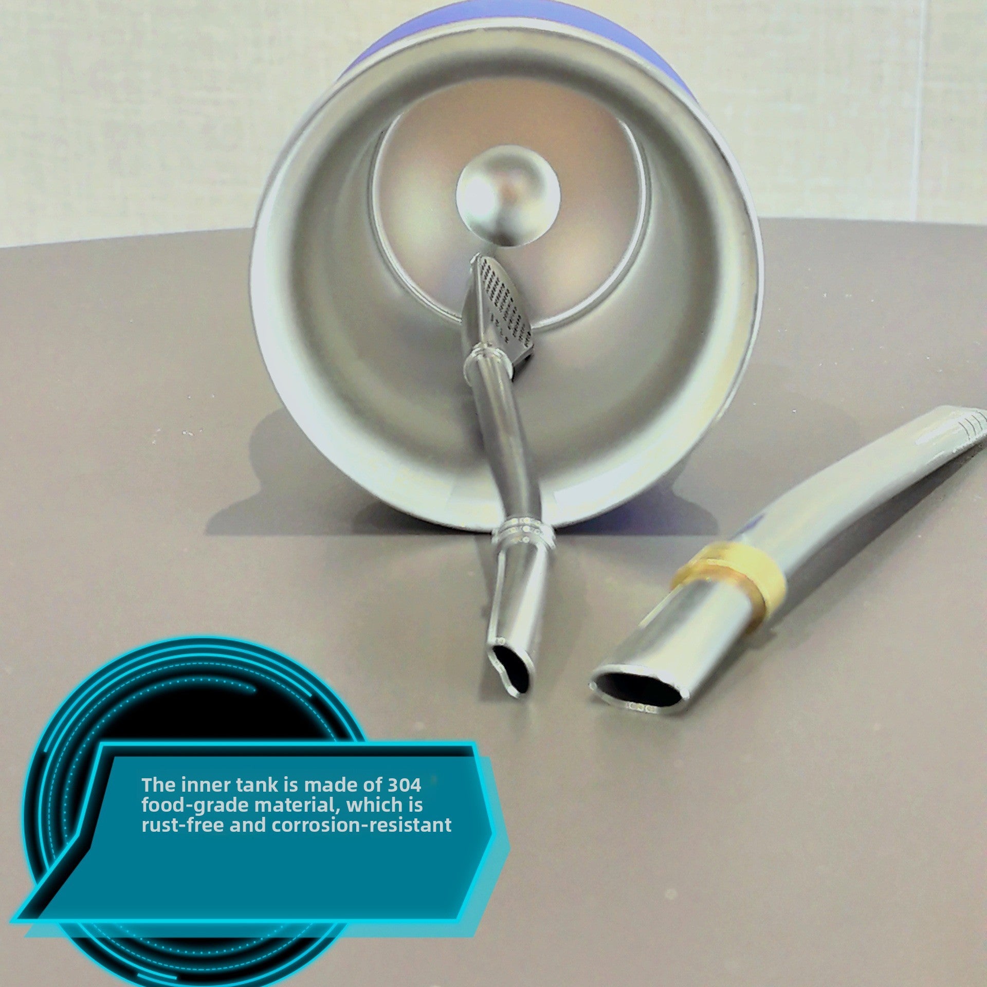 Stainless Steel 8oz Gourd-Shaped Mate Tea Cup