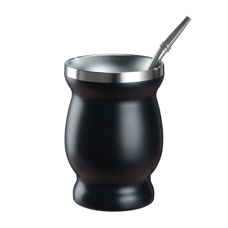 Stainless Steel 8oz Gourd-Shaped Mate Tea Cup